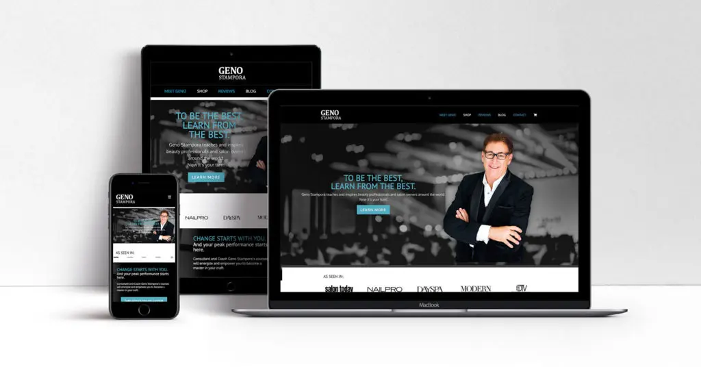 Professional Speaker Website Design Geno Stampora Beauty Consultant