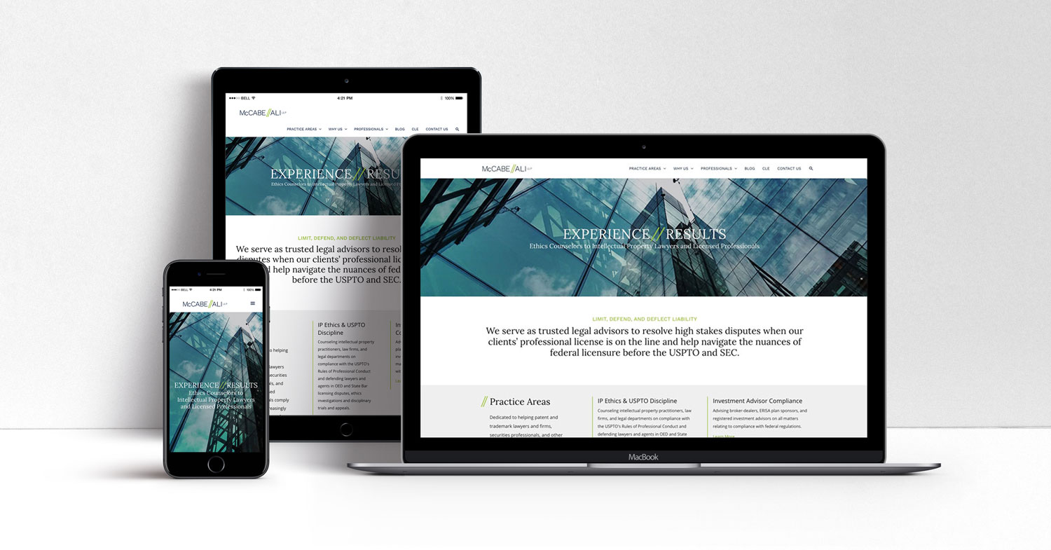 McCabe Ali Law firm website design services