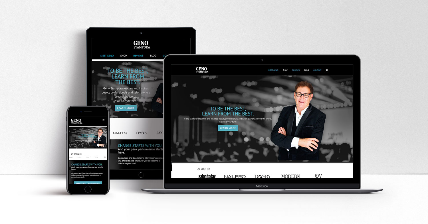 Professional Speaker Website Design Geno Stampora Beauty Consultant