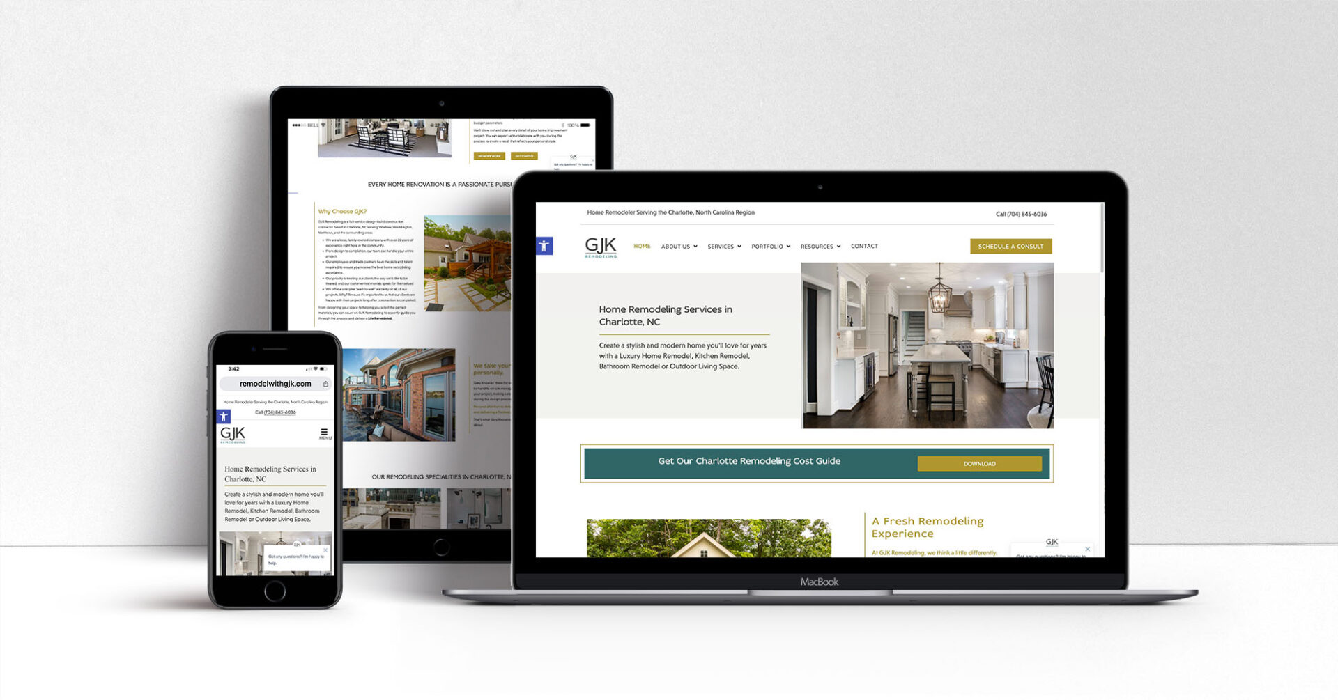 Charlotte Home Remodeler Website Design